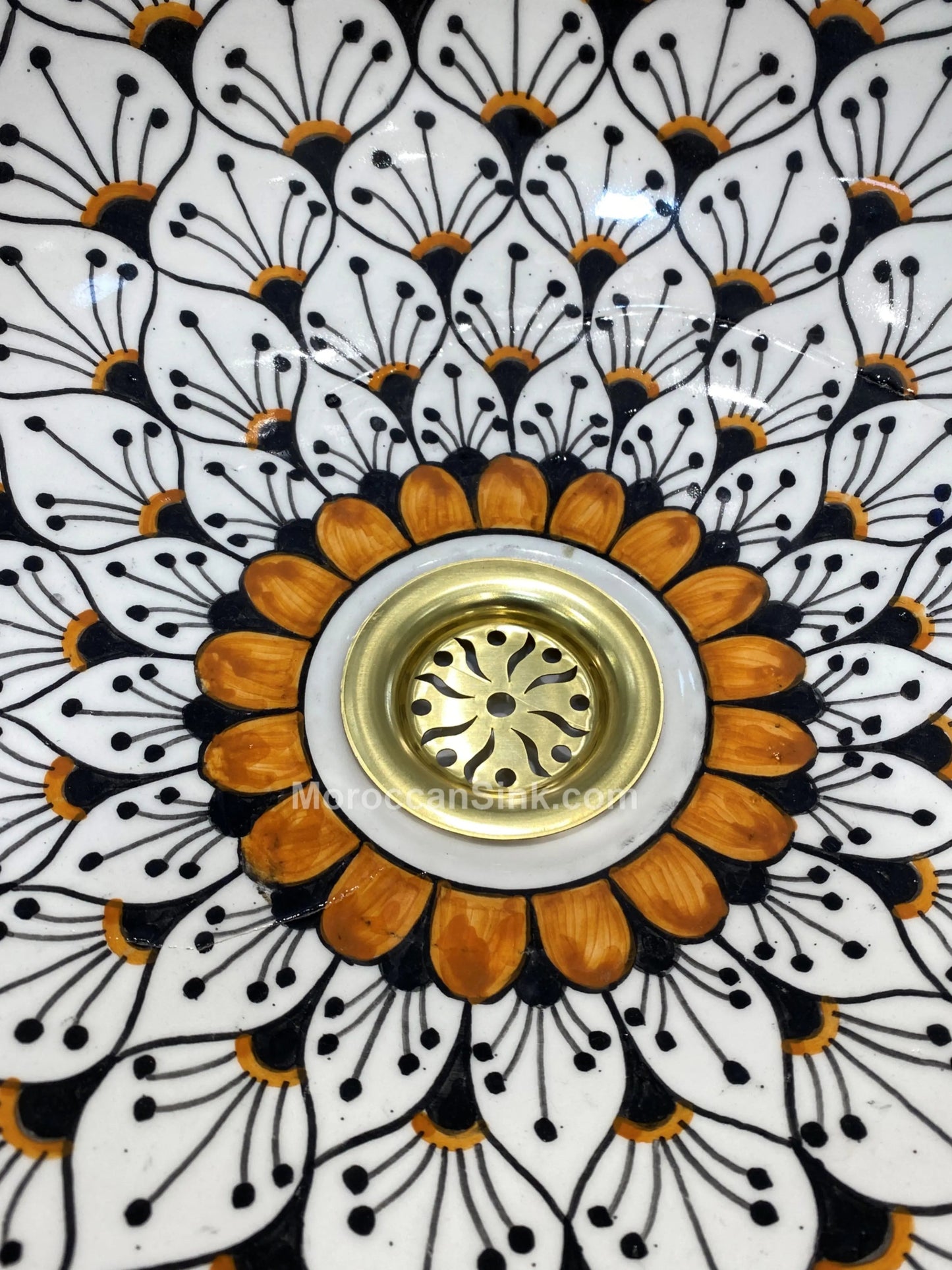 Moroccan BRASS Drain Waste For Moroccan Sink Model 8
