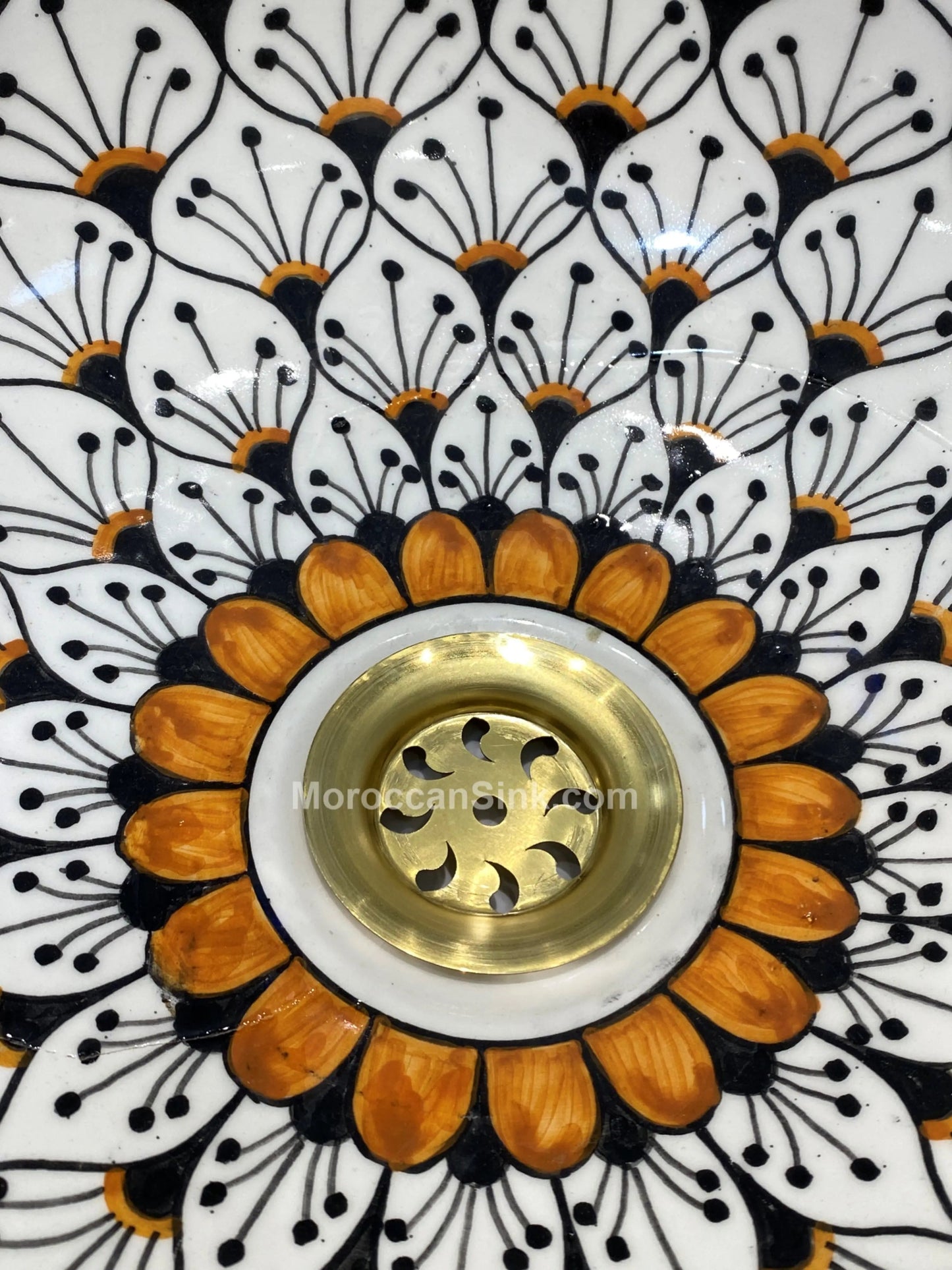 Moroccan BRASS Drain Waste For Moroccan Sink Model 6
