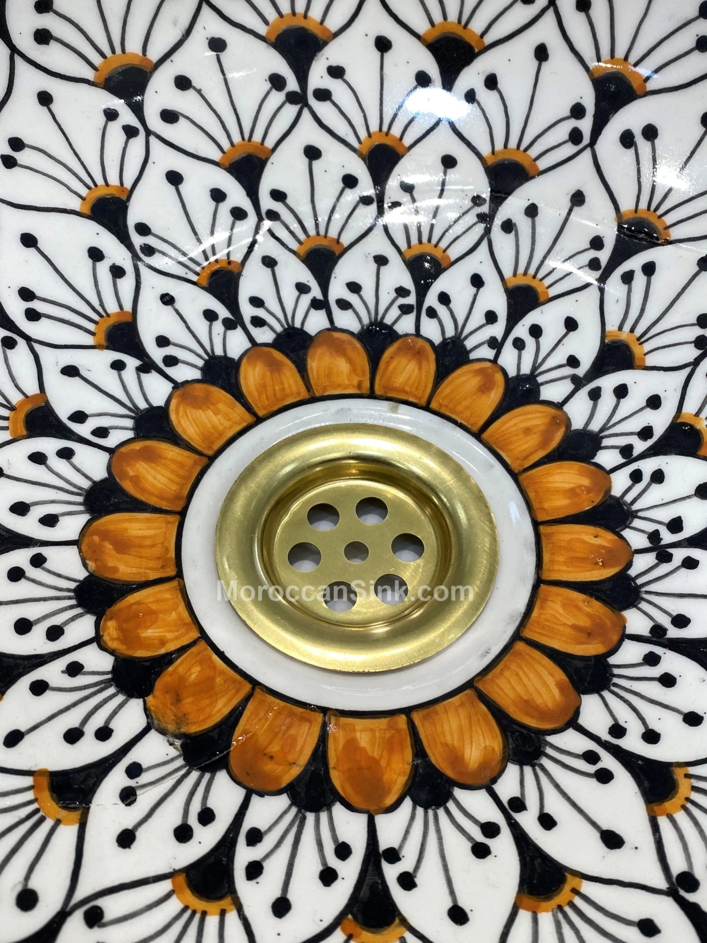 Moroccan BRASS Drain Waste For Moroccan Sink Model 1