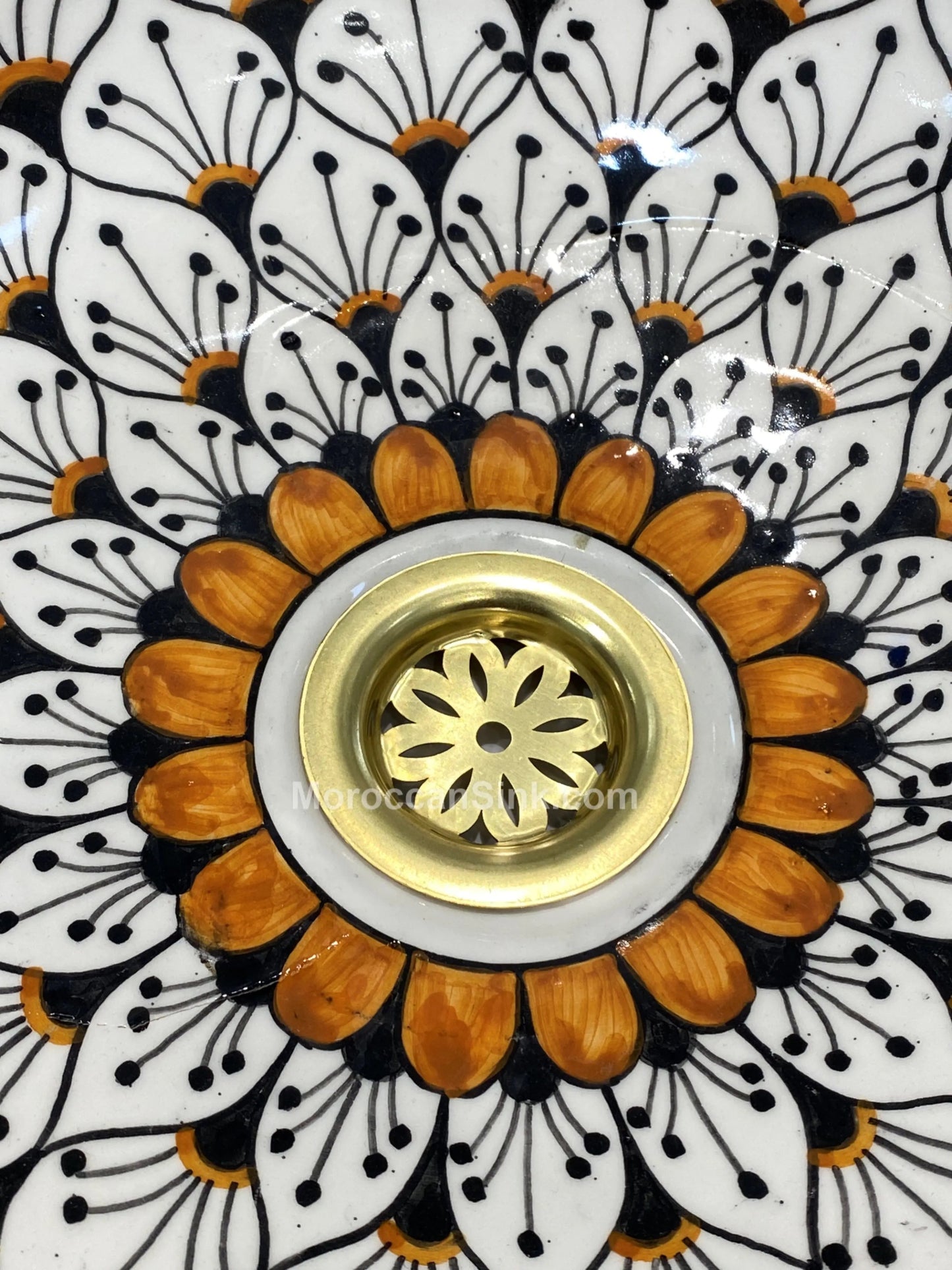 Moroccan BRASS Drain Waste For Moroccan Sink Model 5