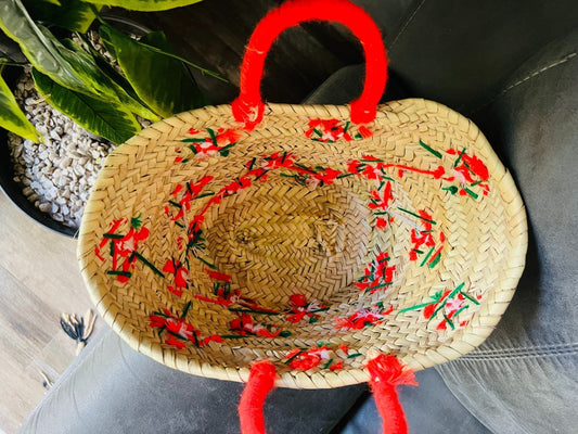 Straw bags Wedding guest gift Easter Basket tote Bag Bridesmaid Gift basket bag