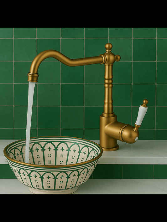 Vintage Brass Faucet Versatile single-hole unlacquered #19