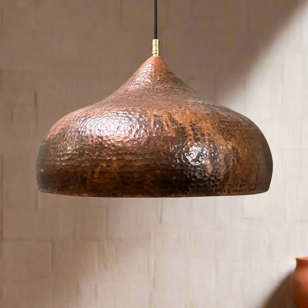 Copper Dome Pendant Light