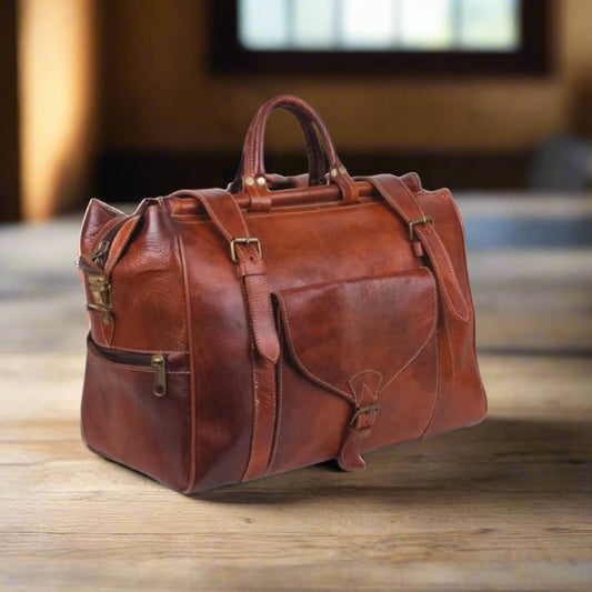 Aslem Leather Weekend Bag