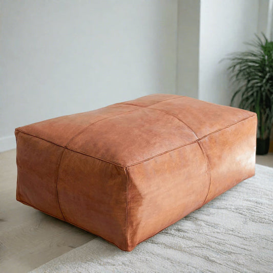 Rectangular Leather Bench