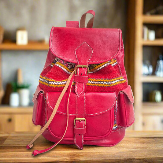 Tasga Kilim Leather Backpack