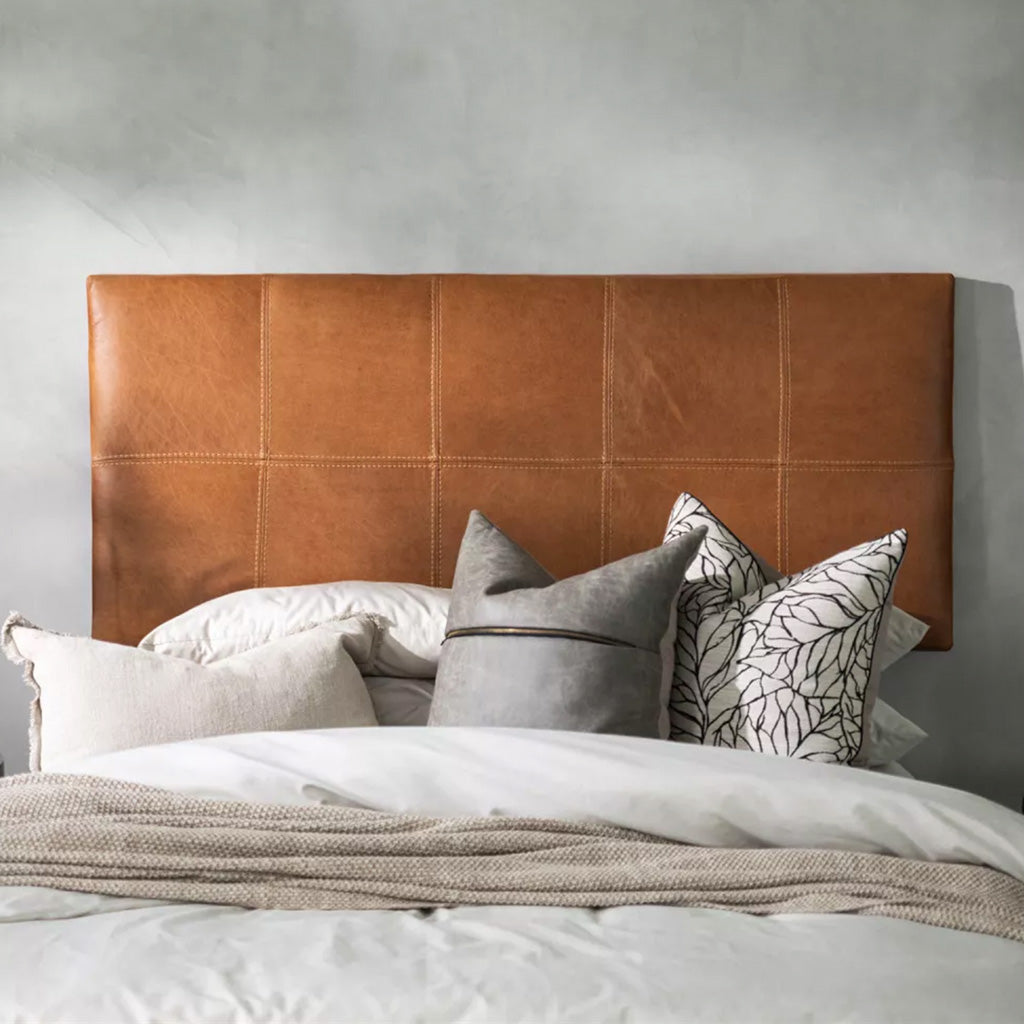 Hanging Leather Headboard - Queen - Custom Made