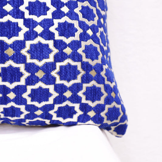 Blue Custom Moroccan Pillow Cover