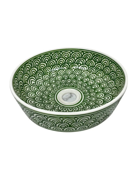 Round Hand Painted Washbasin