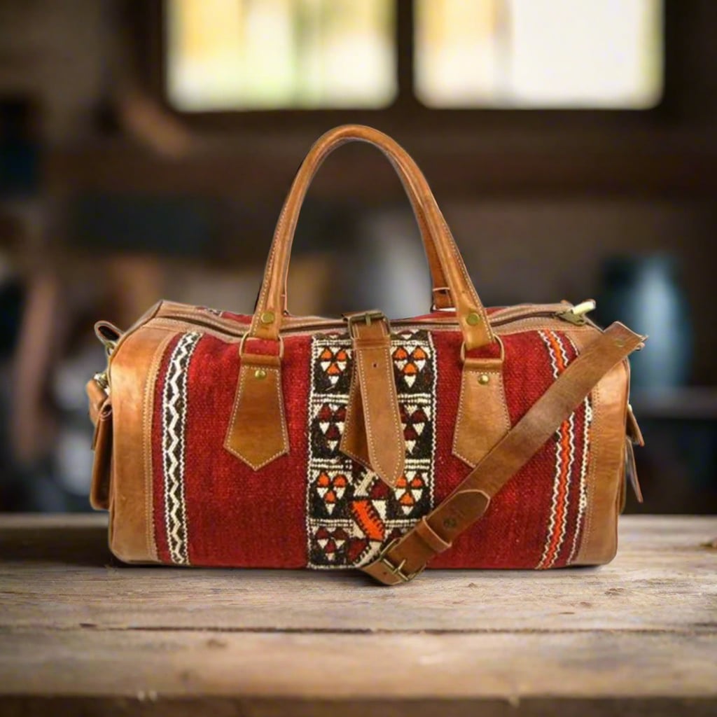 Amussu Kilim Leather Weekend Bag