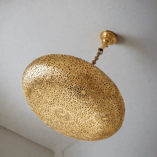 Handforged Moroccan Brass Lampshade - Custom Made