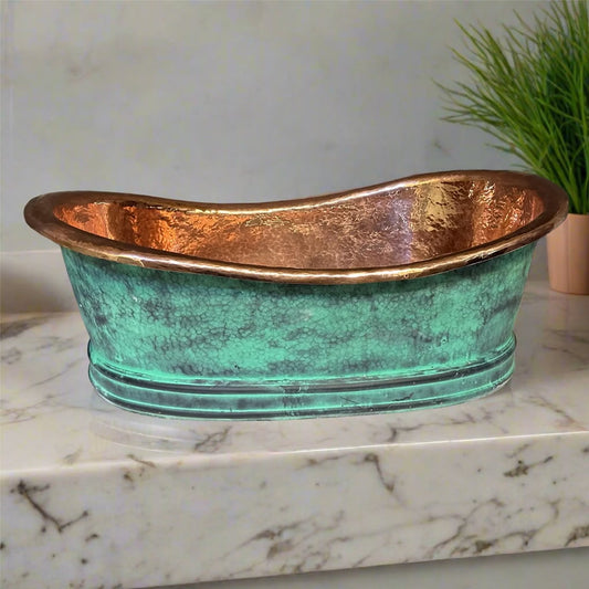 Copper Tub-Style Bathroom Sink