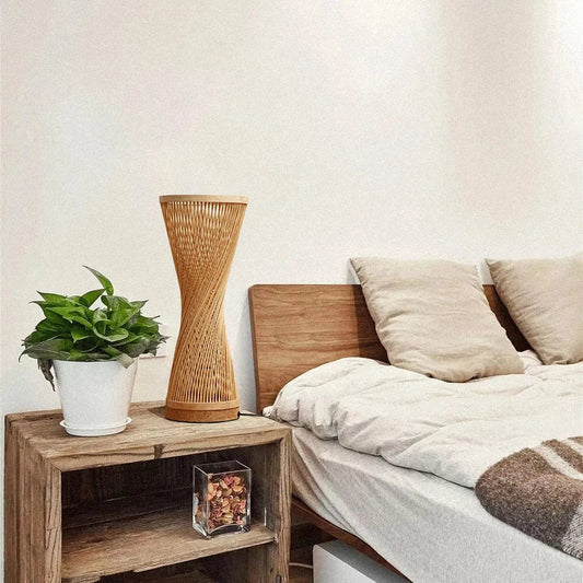 Twisted Bamboo Floor Lamp