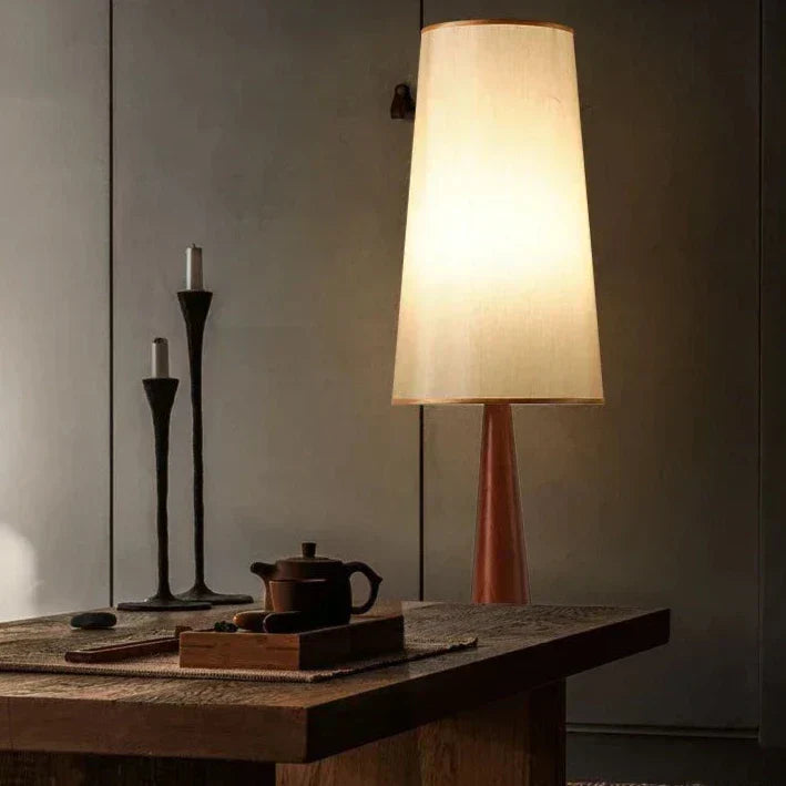 Wabi-Sabi Solid Wood Floor Lamp-Corner Standing Light for Living Room, Bedroom & Cafe Decor