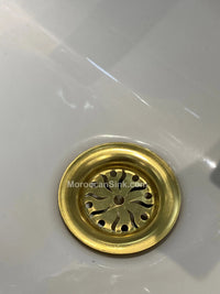 Moroccan BRASS Drain Waste For Moroccan Sink Model 8