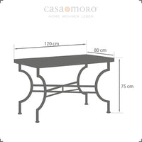 Garden table dining table 120x80