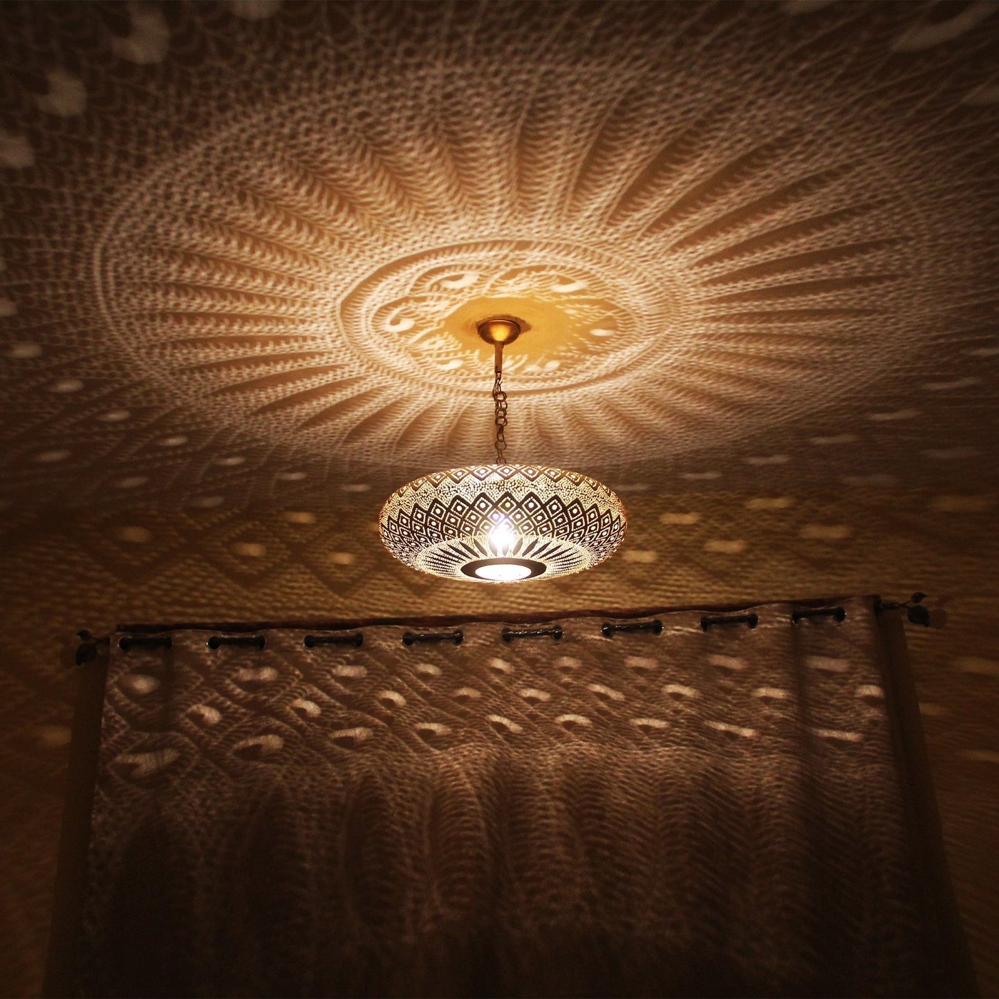 Moroccan Handmade Brass Pendant Light