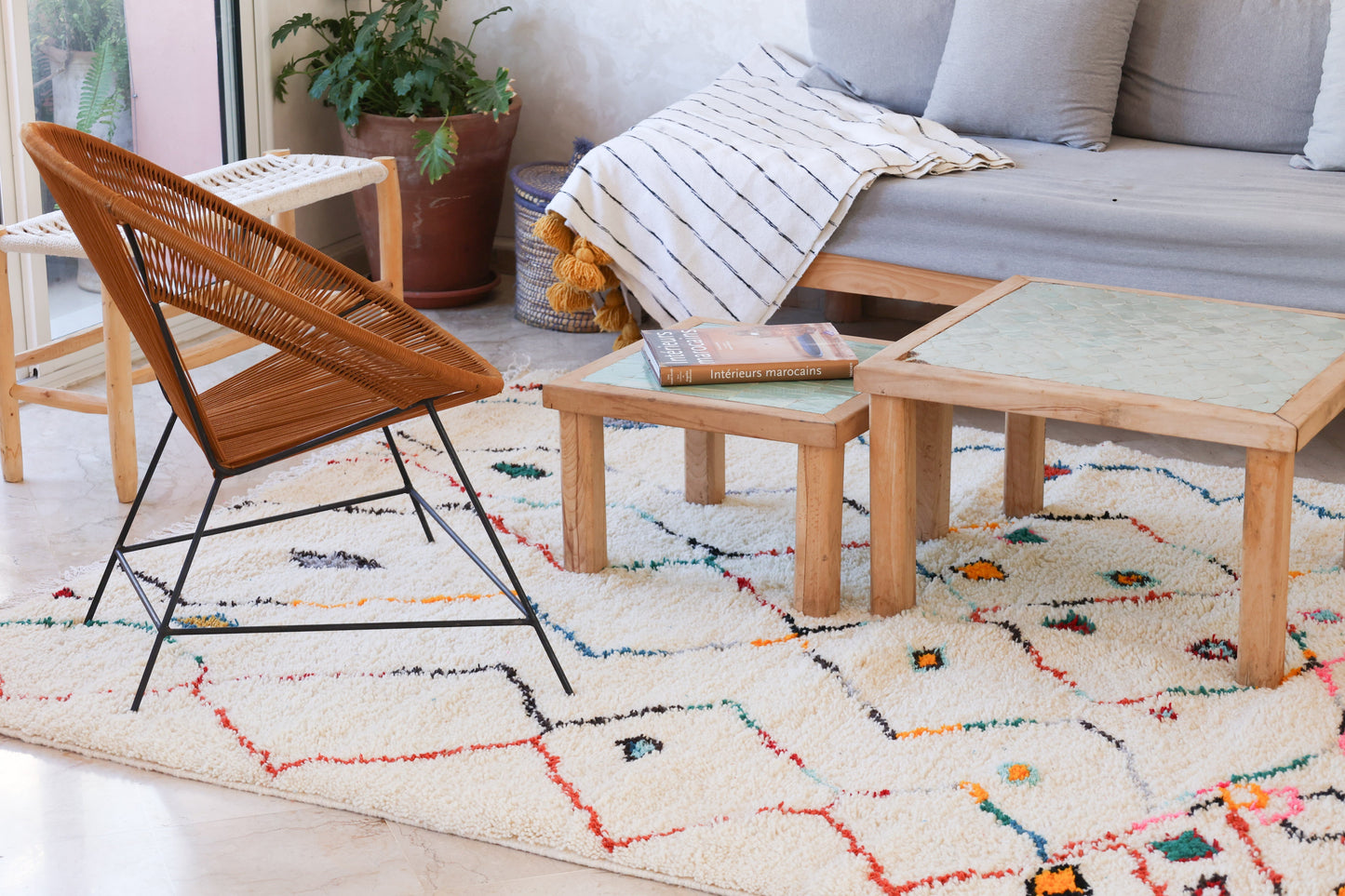 Tapis Blanc Berbere