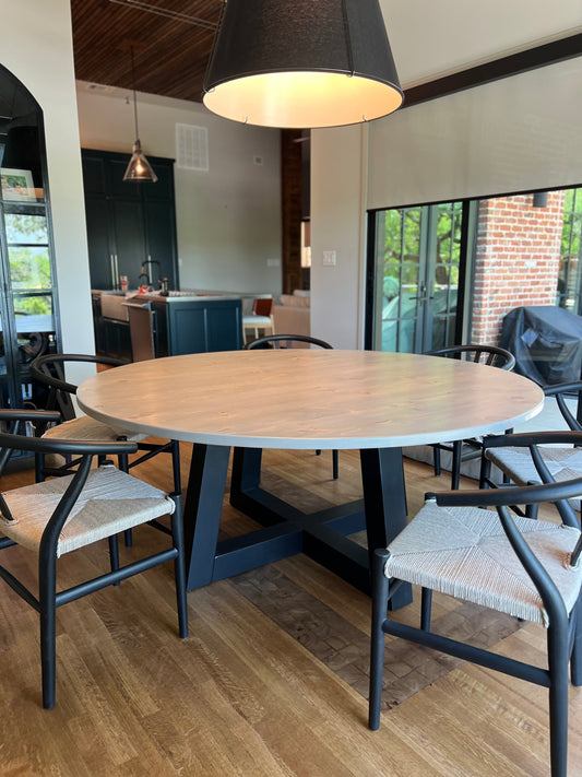 72" Trapezoid Round Dining Table