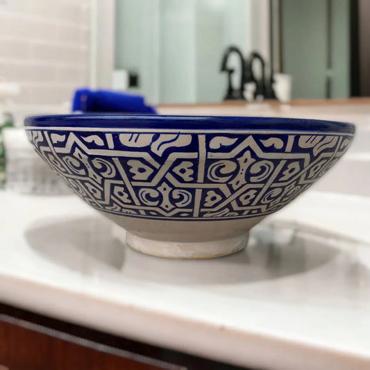 Round Hand Painted Kitchen Washbasin