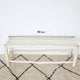 Banc berbere en bois brut et tressage coton
