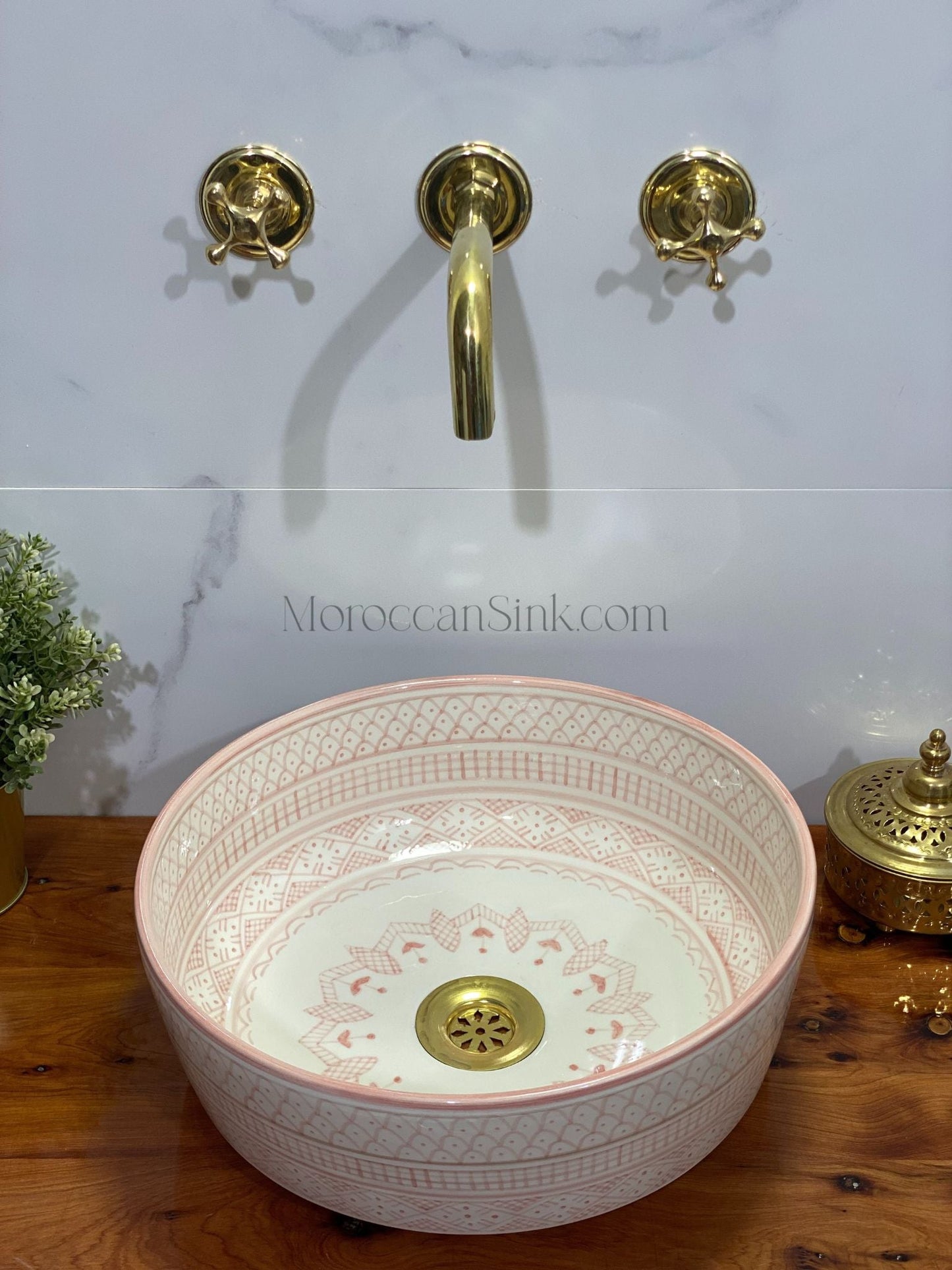 Bathroom Vessel Sink Hand-Painted Bathroom Mid Century Modern Bowl Sink Lavatory