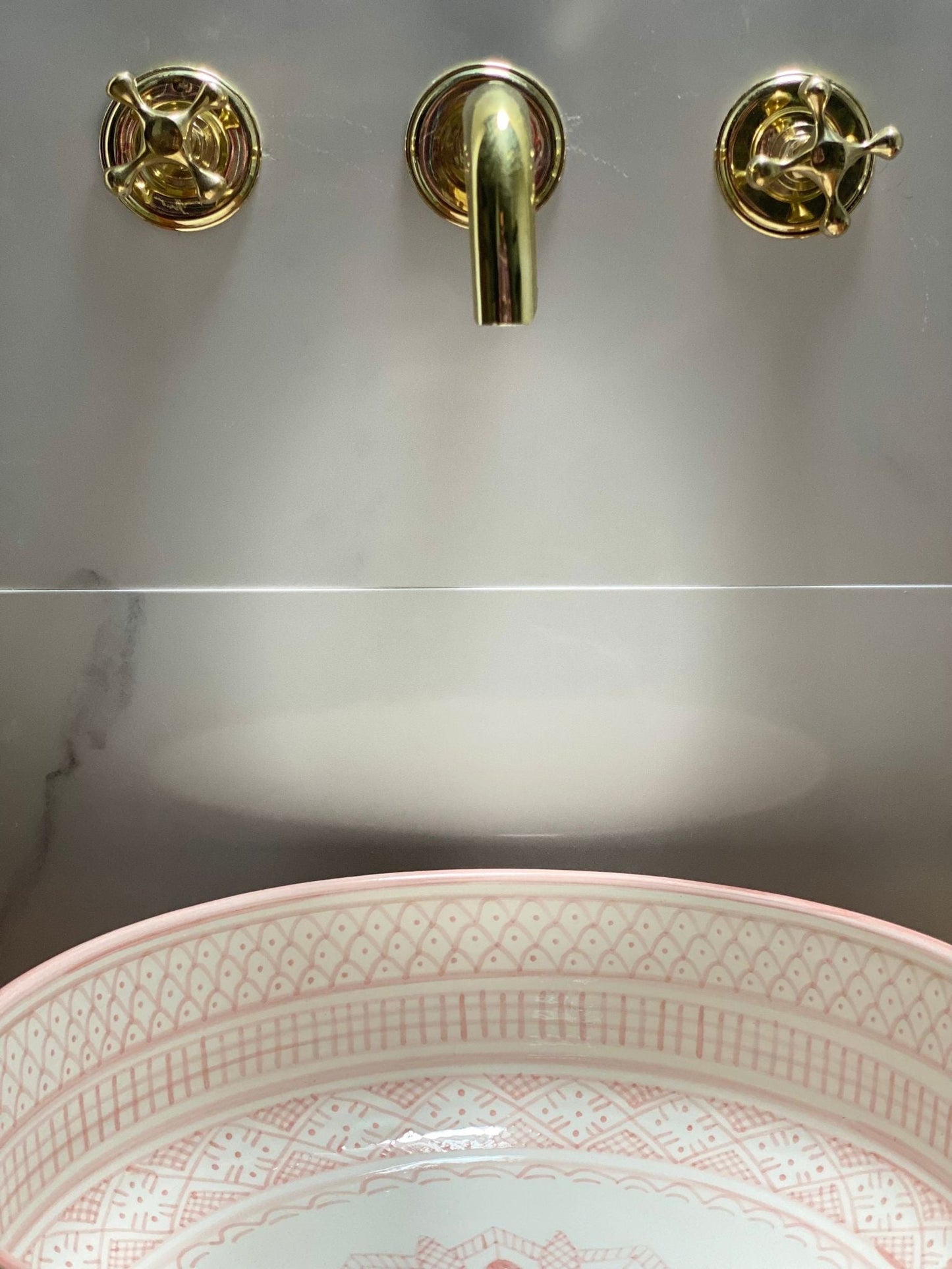 Bathroom Vessel Sink Hand-Painted Bathroom Mid Century Modern Bowl Sink Lavatory