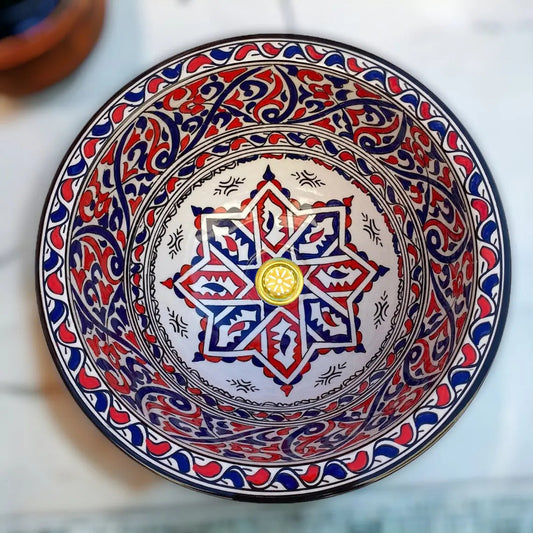 Round Hand Painted Sink For Bathroom & Kitchen