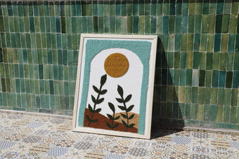 compare product Framed Textile Wall Art - Elegant Fabric Artwork for Home Decor