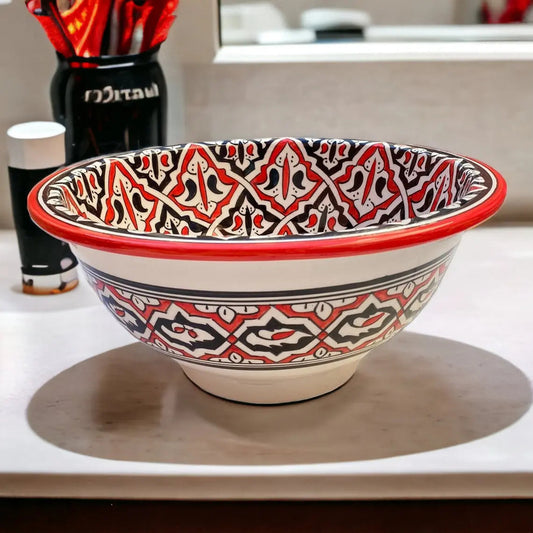 Round Hand Painted Ceramic Sink