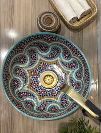 Farmhouse Bathroom Moroccan Ceramic Sink