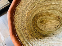 70% Off STRAW BAG Handmade with leather, French Market Basket, french market bag, Straw basket, french basket, grocery market bag