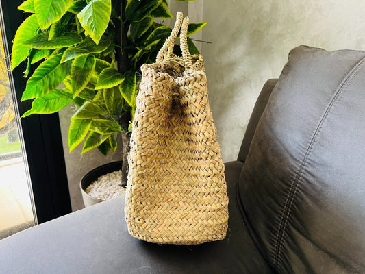 STRAW BAG Handmade, French Market Basket, french market bag, Straw basket, french basket, grocery market bag