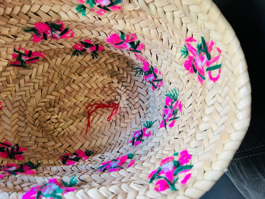 French Market Basket, Woven Basket, Straw Basket, Handmade Moroccan Basket, Moroccan bag, moroccan straw bag