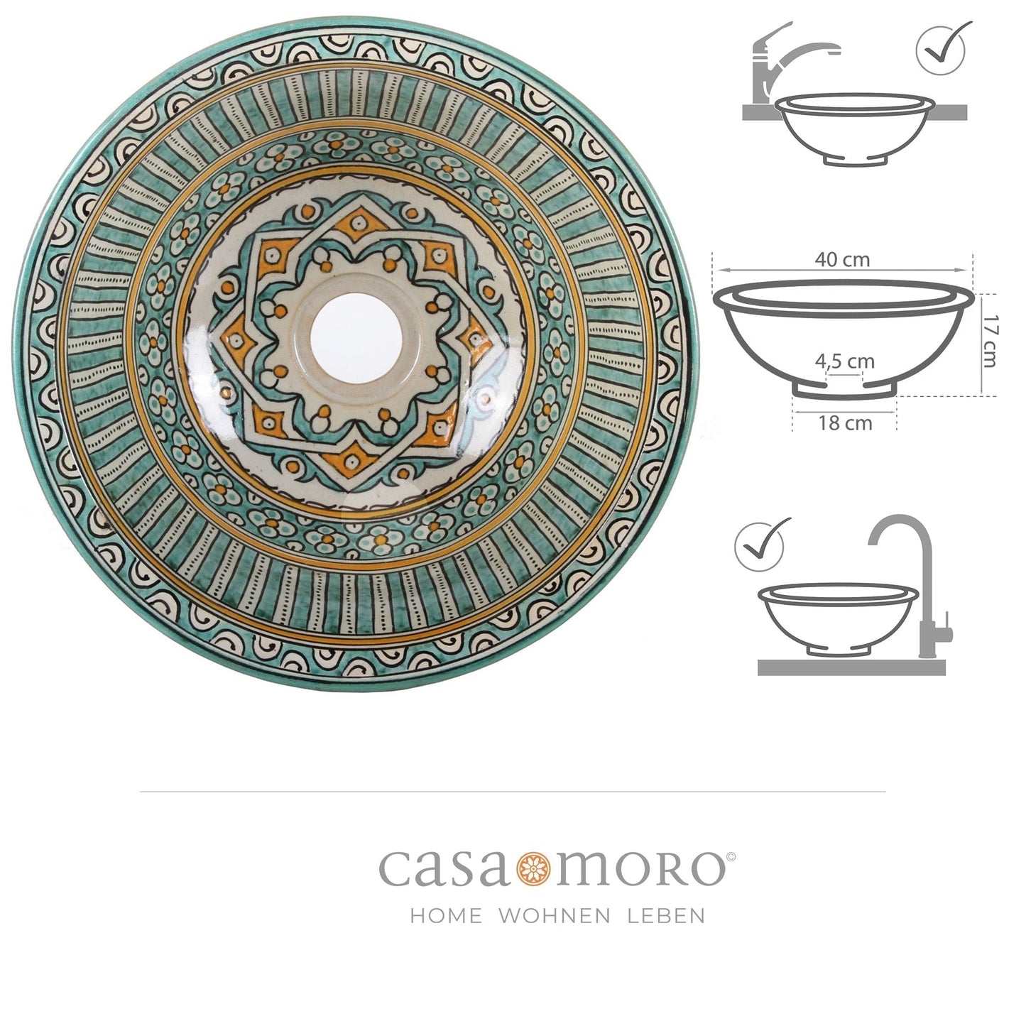 Round washbasin