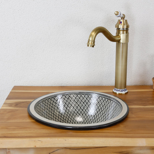 Black washbasin