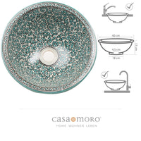 Countertop washbasin round 40 cm