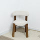 Minimalist Wooden Chair with soft white upholstery