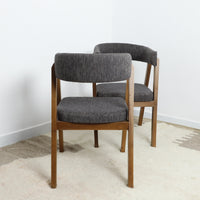 Minimalist Wooden Chair with soft white upholstery