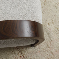 Handmade Armchair with elegant curved wood arms