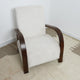 Handmade Armchair with elegant curved wood arms