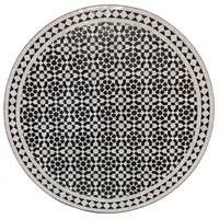 Mosaic table D100 black white glazed