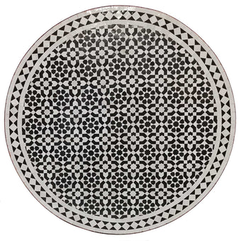 compare product Mosaic table D100 black white glazed