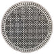 Mosaic table D100 black white glazed
