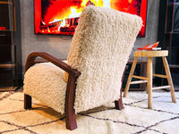 Custom walnut wood Chair