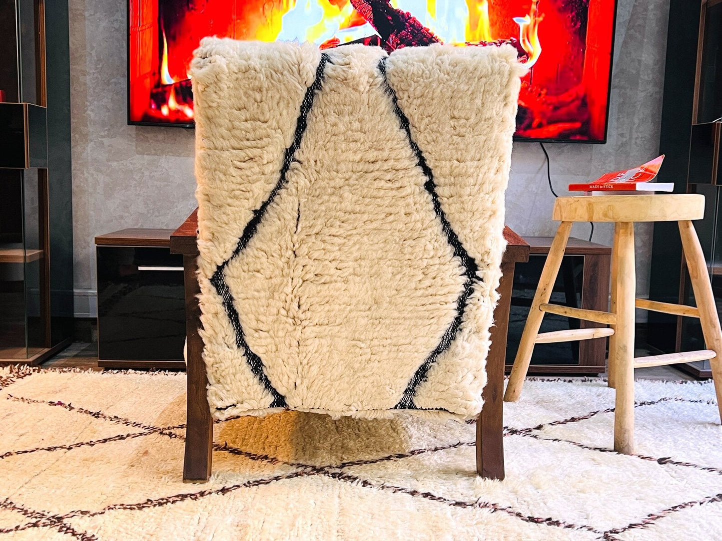 Custom walnut wood Chair