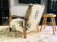 Custom walnut wood Chair