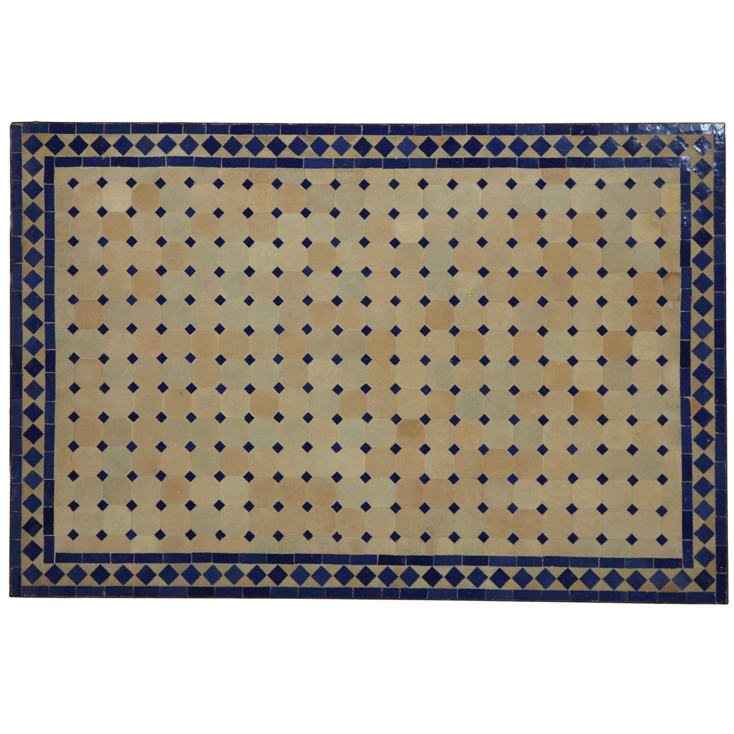Mosaic Dining Table 120x80 Blue/Diamond