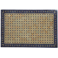 Mosaic Dining Table 120x80 Blue/Diamond