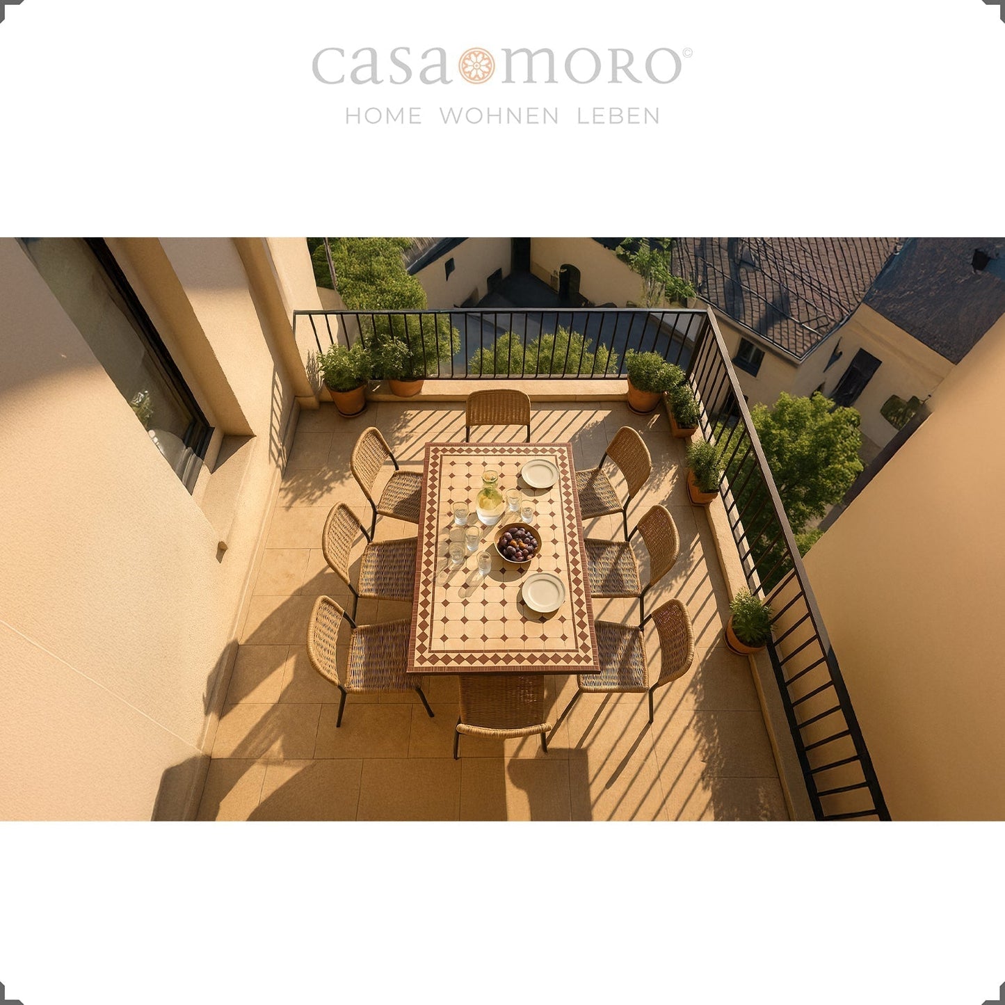 Mosaic Dining Table 120x80 Bordeaux/Diamond